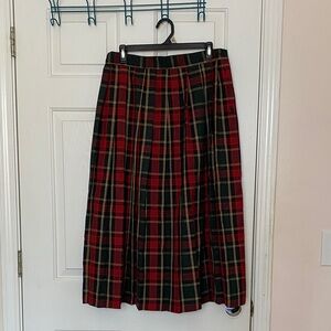 Vintage Plaid A-Line Skirt